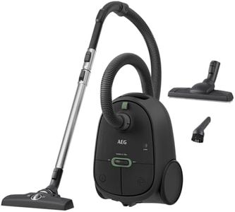 AEG Clean 6000 Eco Bagged Cylinder Vacuum Cleaner AB61C2ECO, Cleaning Made Easy, HEPA Filtration, Cleaner Output Air, Multiple Surfaces, Hard Floors & Carpets, Dust Magnet Silent Nozzle, (DB) 73, 3.5