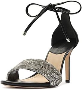 Schutz Womens Andy Leather Open Toe Heels Black 7.5 Medium (B,M)