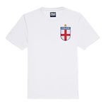 Football Adults Personalised Embroidered England Classic Vintage Style in Arctic White Short Sleeves Best Gift for Unisex Adults (L)