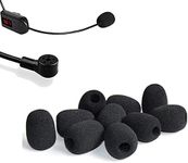 20 Pcs Foam Mic Cover, Black Mini M