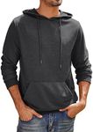 COOFANDY Men's Hoodie Sweatshirts Sport Athletic Jersey Gym Outdoor Pullovers Dark Grey