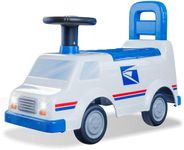 WADDLE USPS Mail Truck Toddler Ride on Toys - Foot to Floor, Lights, Sounds, Interactive Toys, Includes Postal Box, 2 Envelopes, Toddler Toys, Easy Assembly, Durable Quality, Up to 44 lbs