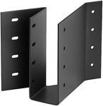 2 Pack Black Joist Hanger Skewed Left 45 Degree for 2x6 Lumer, 14 Gauge Face Mount U-Shaped Joist Hanger for Wood, Truss Hanger Flanges Support Structural Connector