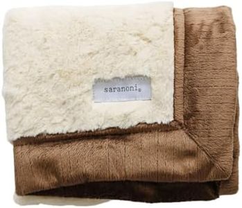 SARANONI Security Blankets for Babies Super Soft Boutique Quality Lush Luxury (Ivory & Gingersnap, Mini 15" x 20")