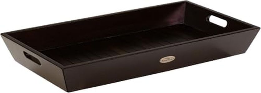 Moa Mocha-Shield Large Solid Teak Amenities Serving Tray