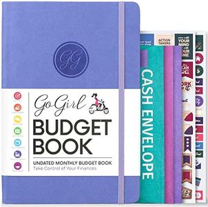 GoGirl Budget Book – Undated Colorful Monthly Financial Planner Organizer. Budget Planner & Expense Tracker to Reach Financial Goals, Lasts 1 Year, Bonus 3 Cash Envelopes, A5 Hardcover – Lavender