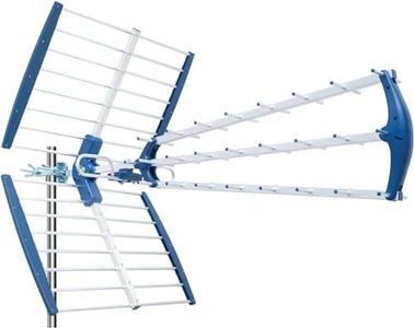 ANFEL 18db Antenna TV tripla Digitale Terrestre 4K ULTRA HD UHF 21-48 esterno, con filtro 5G LTE, per Ricezione il segnale Digitale Terrestre DVB-T/T2, Frequenze 470-694Mhz (ANFEL 18 dB)