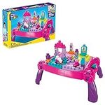 MEGA BLOKS Fisher-Price Toddler Building Blocks, Build n Learn Activity Table with 30 Pieces and Storage, Pink, Kids Age 1+ Years, FFG22