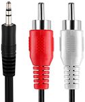 FEDUS 3.5mm Jack Stereo Audio Male to 2 RCA Male Cable AV Audio Video Cable TV-Out Cable Speaker Amplifier Connect RCA Audio Video TRS 3-Pole Male Plug to Dual RCA Male-10M