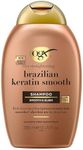 OGX Ever Straightening with Brazilian Keratin Smooth Shampoo, Smooth & Sleek, Makes Hair Smoother After the First Use, for Shiny Hair, Sulfate Free, 385ml