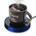 Suewow Coffee Mug Warmer and Smart Cup Warmer,Mug Warmer for Desk,Electric Beverage Warmer with 3 Temperature Settings with Auto On/Off, Auto Power-Off Protection (Blue)