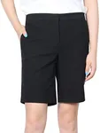 Kelly KALRK Golf Shorts for Women 9" Stretch Dress Shorts with Two Pockets for Workout Hiking Running Black Plus Size 18