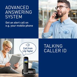 Panasonic Cordless Phone Quad Handset – Black
