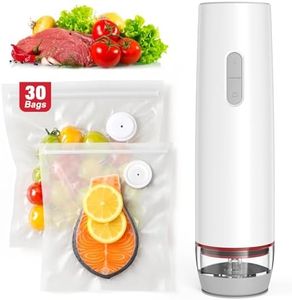 BoxLegend Handheld Vacuum Sealer with 30 Reusable Vacuum Bags, Compact Food Sealer for Sous Vide, Freezer Storage & Freshness