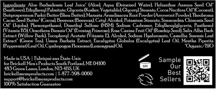 Brickell Men’s Anti-Aging Night Face Cream – Natural, Scented, 59mL