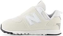 New Balance Kid's 574 NEW-B V1 Hook & Loop Sneaker, Nimbus Cloud/White, 10 W Toddler