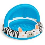 Bestway Shaded Baby Pool | Safari Fun Inflatable Play Centre, UV Sunshade, Inflatable Floor, Zebra Design, Ages 2+