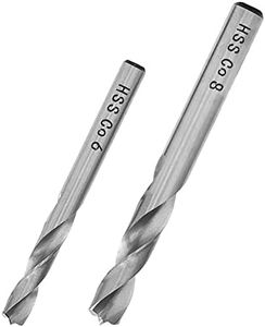 SeonFook 2PCS Spot Weld Drill Bit Set HSS Co Cobalt Spot Welding Drill Cutter White Diamond Cutting Bits Kit Spot Weld Removal Tool 6mm 8mm