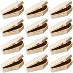 Thyle 12 Pcs Unfinished Halloween Coffin Boxes Wood Coffin Shaped Boxes with Hinged Lids for DIY Crafts Wooden Coffin Boxes for Treats Favors Decoration Jewelry Pet Casket (Natural Color,10 Inch)