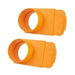 POWERTEC 70295-P2 4-Inch Integrated Blast Gate Clog Resistant, Anti Gap Tapered ABS Plastic Fitting for Dust Collection Systems, 2PK