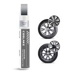 COSLAKE Rim Touch Up Paint(Midnight Silver) for Tesla Model 3 18'' Aero Wheel/Model S 19'' Tempest Wheel, Curb Rash Repair Rim Scratch Repair with Masking Tape & Sandpaper