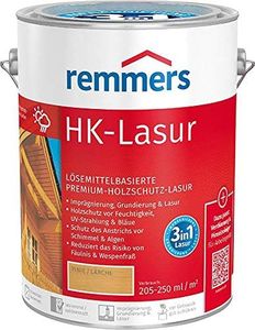 Remmers HK Walnut Stain, 5 litres, Wood Stain Exterior, Triple Wood Protection with Waterproofing + Primer + Varnish, Moisture and UV Protection
