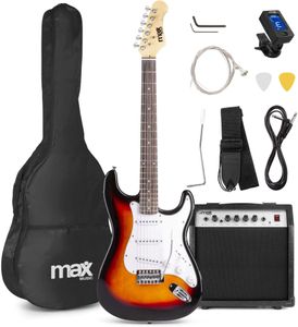 Max GIGKIT Sunburst Electric Guitar Starter Kit – Complete Set