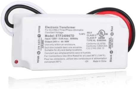 96W Dimmable LED Driver, 120V AC to 24V DC Dimmable Transformer, Electric Power Supply Adapter, 96W LED Dimming Driver, Electric Power Supply Compatible with lutron, leviton Dimmers