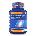 Zipvit Glucosamine Sulphate 2KCl 1500mg with Vitamin C, 120 Vegan Tablets, Shellfish Free, High Strength Joint, Bone & Cartilage Support, 4 Months Supply