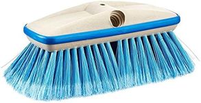 STAR BRITE Deluxe Medium Wash 8" Brush Head W/Bumper - Dual Connections Fit Either Standard 3/4" Threaded Poles or Extend-A-Brush Handles, (Blue) Medium (040162)