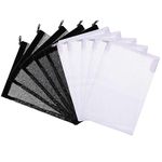 VAYINATO® Filter Media Bags 10 PCS (Black & White) Aquarium Mesh Nylon Filter Media Net Bags with Zipper for Pellet Carbon, Ammonia Remover, Ceramic Rings, Bio Balls (500G) by Petzlifeworld