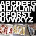 Rolin Roly 26PCS 8 Inch Capital Alphabet Cake Stencils Set A-Z Plastic Letter Stencil Cake Baking Templates Molds DIY for Cake Handmade Decoration Wedding