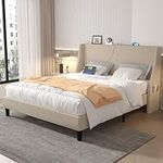 VECELO Queen Bed Frame with Upholst