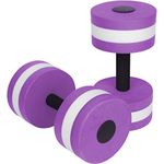 Trademark Innovations Aquatic Exercise Dumbells - Set of 2 Foam - for Water Aerobics (Violet)