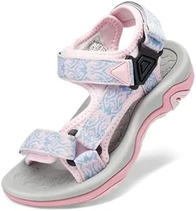 DREAM PAIRS Boys Girls Sandals Kids Adventurous Light-Weight Adjustable Straps Summer Sandals (Toddler/Little Kid/Big Kid),Size 5 Big Kid,Pink,170892-K