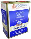 WOODFRESS Flaxseed Oil Cold Pressed - 3 Litre, Omega 3 Alsi Oil, Pure & Natural Linseed Oil, Javas/Jawas Alsi ka Tel for Cooking, Salads & Health Care, Vegan & Multipurpose, Wood Pressed Flax Seed Oil - 3L