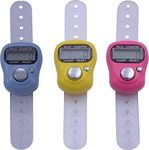 Tiny Deal TDL25563 Plastic Digital Electronic Tally Counter - Pack of 3 , Assorted