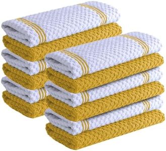 Infinitee Xclusives Premium Kitchen Towels - [Pack of 12] 100% Cotton Kitchen Hand Towels (15 x 25 Inches) - Dish Towels for Kitchen |Radiant Yellow|