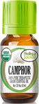 Healing Solutions Camphor Essential Oil 10ml (0.33 oz) – Organic, Pure, Undiluted Camphor Oil, Therapeutic Grade for Hair, Diffuser, & Skin