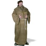 Medieval Monk with Wig Adult Plus Costume