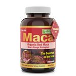 Herba Organic Red Maca Root for Women 500mg - 150 Capsules | Sourced from Peru | Red Maca for Women & Men | Made in Canada