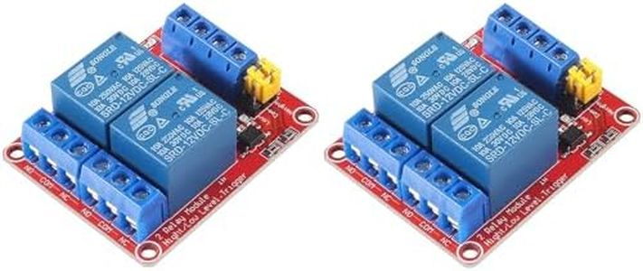 2PCS DC 12V 2 Channel Relay Module with Isolated Optocoupler Supports High and Low Level H/L Level Trigger Module Triggered