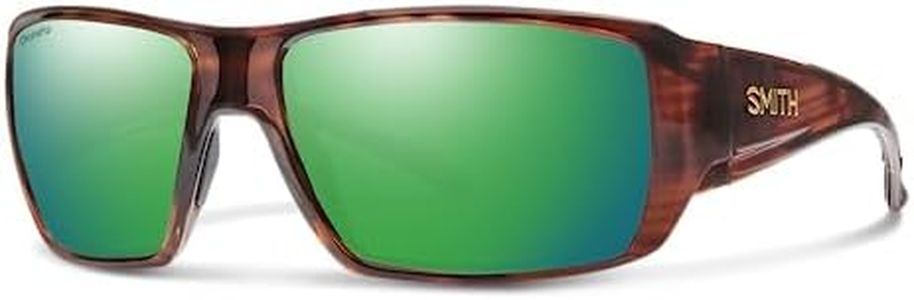 SMITH Guide’s Choice XL Sunglasses – Extra Large Performance Sports Active Sunglasses for Biking, Running, Fishing & More – For Men & Women – Tortoise + Green ChromaPop Glass Polarized Mirror Lenses