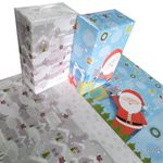 Evince Christmas Gifts Wrapping Paper Roll |Blue Santa & Snow Christmas Theme Gift Wrap for Kids, Men, Women, Office Use 70x50 Cms - 10 Sheets