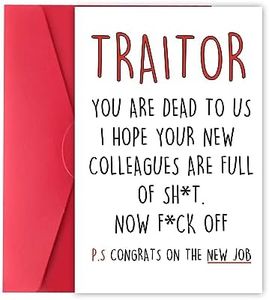 XXDJLP Hilarious Leaving Definition Card for Him Her, Humor Coworker Leaving Card for Women Men, Simple Traitor Cards for Coworkers Boss Friends Colleagues