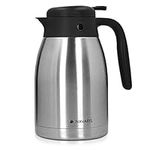 Navaris Stainless Steel Coffee Jug - Vacuum Insulated Coffee, Tea, Liquid, Drink Flask Dispenser - Hot and Cold Drinks Catering Pot - 1.5 litres