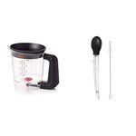 OXO Good Grips Good Gravy Fat Separator - 1 Litre & Good Grips Angled Baster with Cleaning Brush