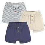 Gerber Baby 3-Pack Knit Shorts, Nav