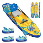 iTAOSTAR J07A 35" Extra Wide Stand Up Paddle Board, More Balance Inflatable Paddle Board with 5 Fins for Beginner，Paddle Boards for Adults of All Skill Levels