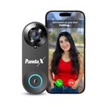 PandaX Smart Doorbell: Wireless Video Doorbell with AI Motion Detection, 1080p HD, Night Vision, 2-Way Audio, True Wireless Installation.